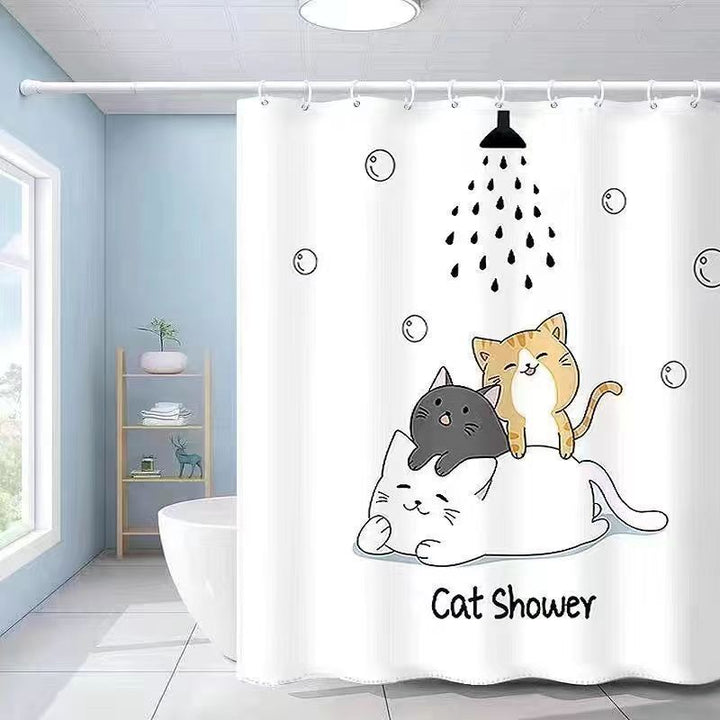 Artistic Deer-Themed Shower Curtain Kalsten