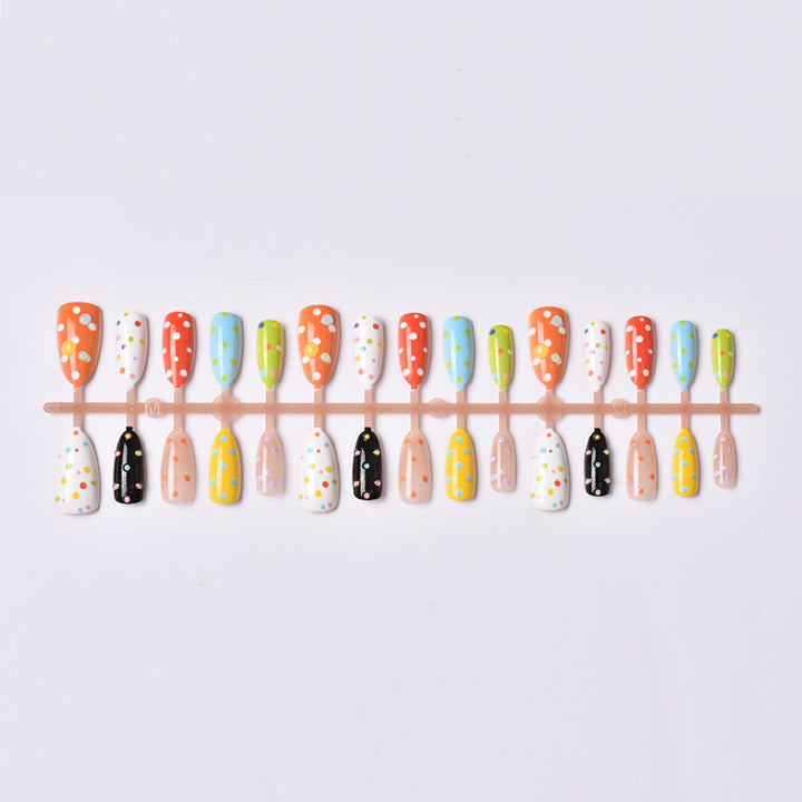 Decorative Polka Dot Press-On Nail Art Set Kalsten