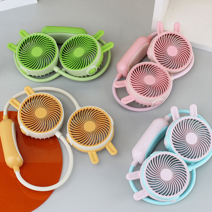 Women's Portable Mini Neck Fan with Dual Blower Kalsten