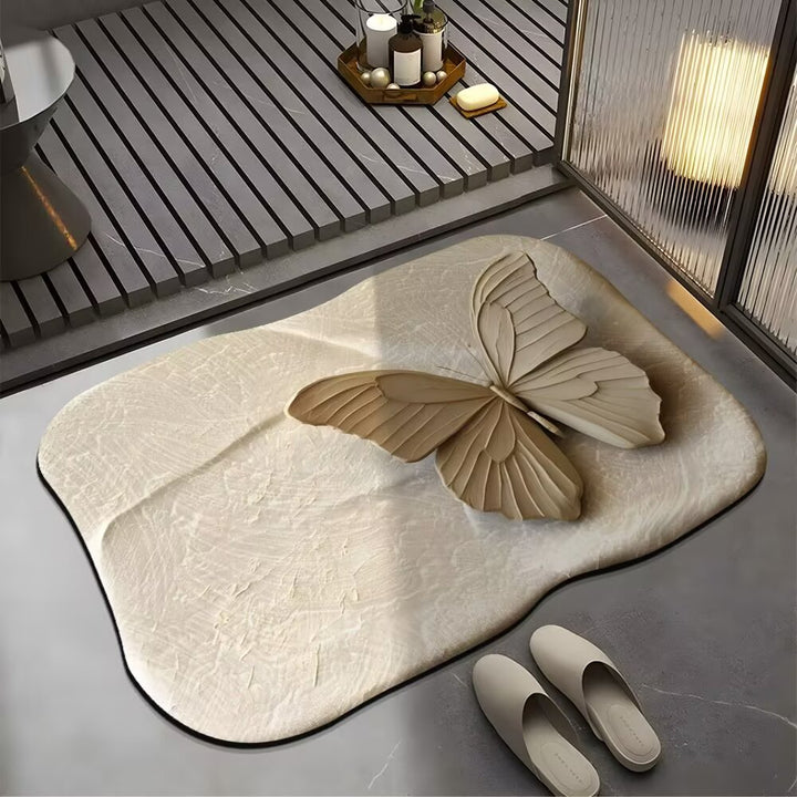 Decorative Butterfly Bath Mat Kalsten