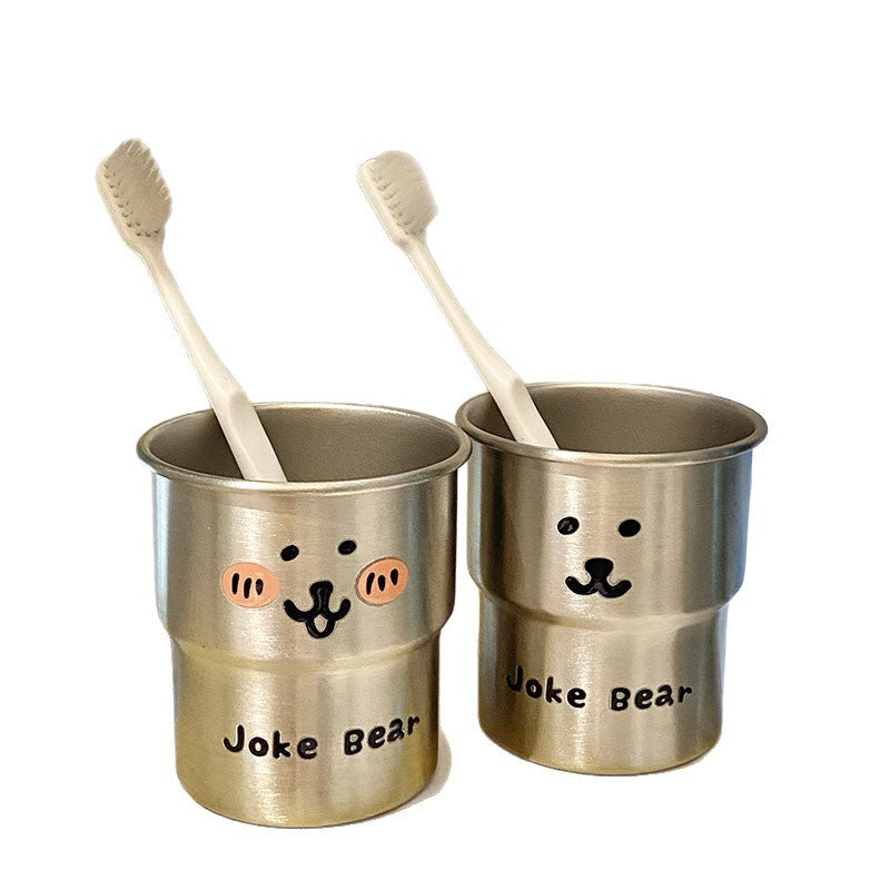 Noble stainless steel cup with cute bear motif Kalsten
