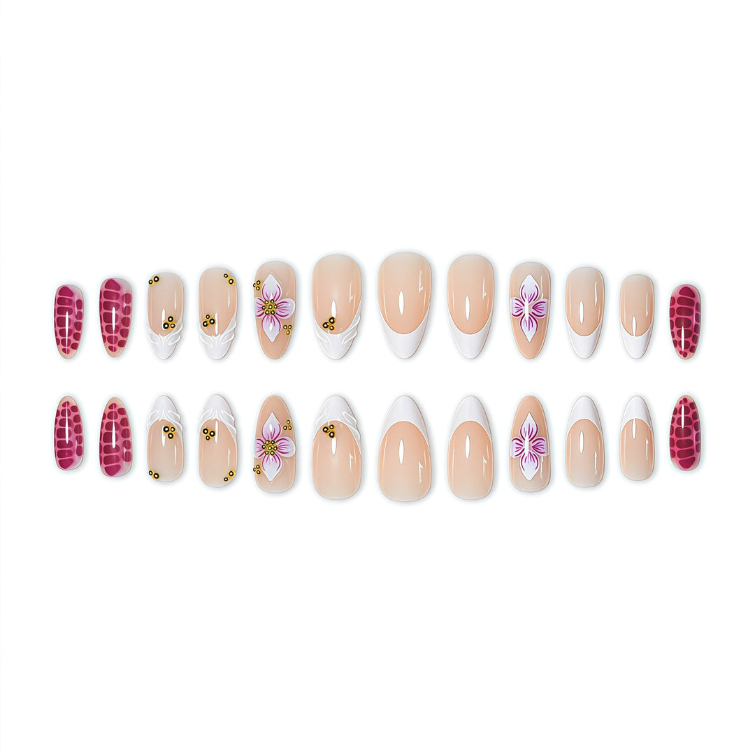 Artistic 3D Floral Design Press-On Nails Kalsten