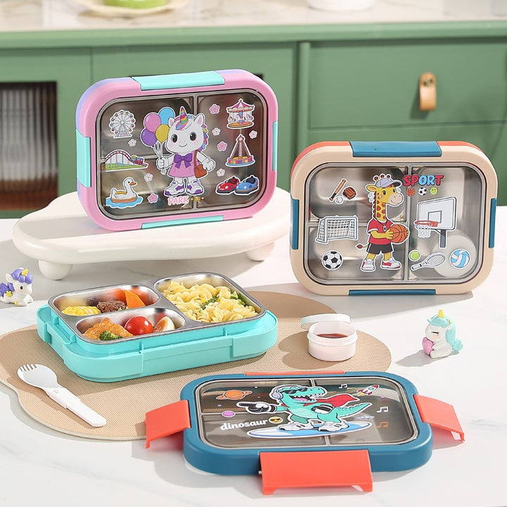 Sport-Themed Multi-Compartment Bento Lunch Box