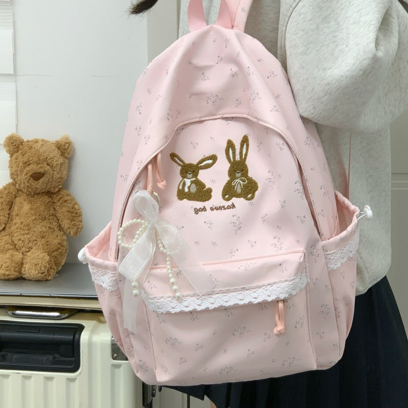 Cute Bunny-Themed Casual Backpack Kalsten