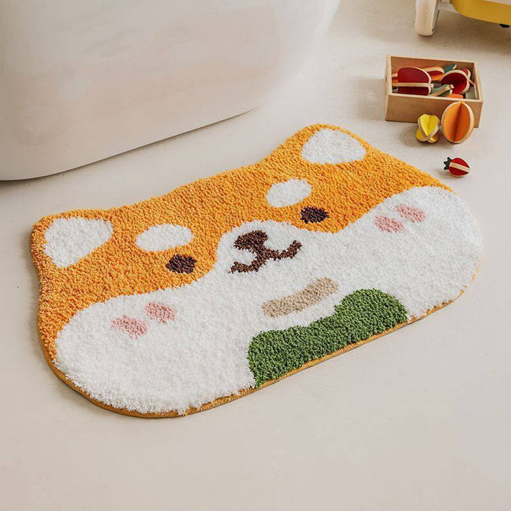 Plush Smiley Face Bath Mat