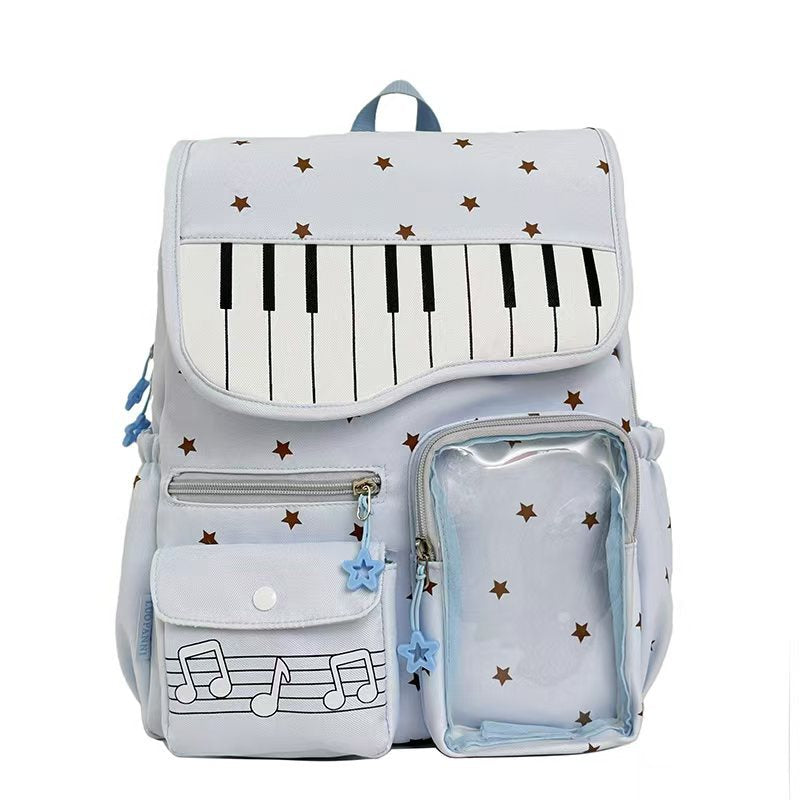 Backpack with Musical Piano Design and Multifunctional Compartments Kalsten