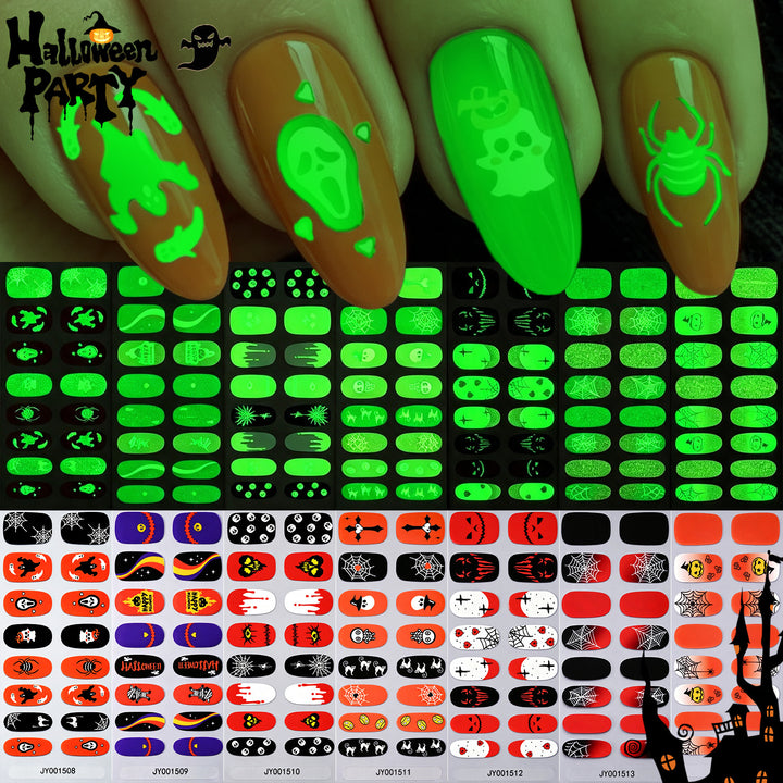 Glow-in-the-Dark Halloween Nail Art Stickers