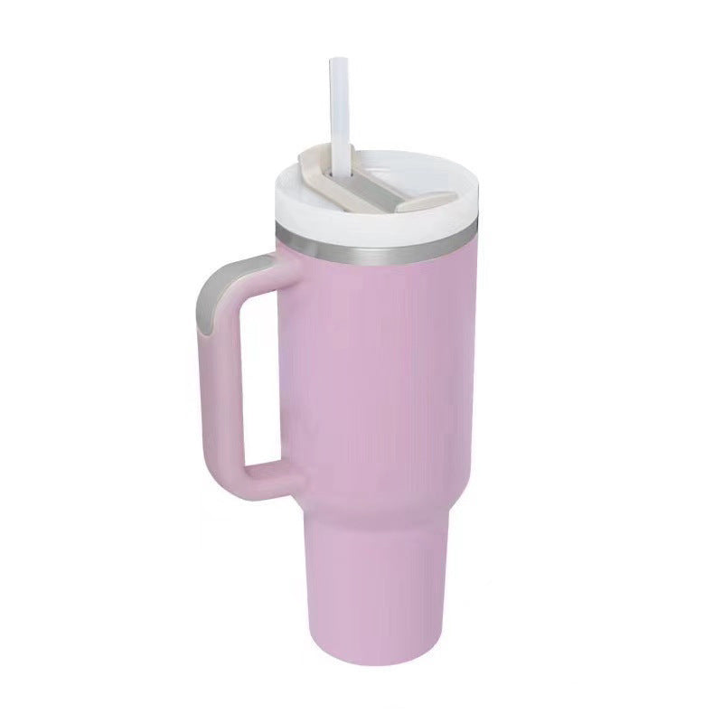 Women insulated thermal mug with leak-proof lid and integrated straw Kalsten