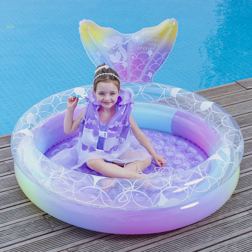 Mermaid-Themed Inflatable Pool Ring Kalsten
