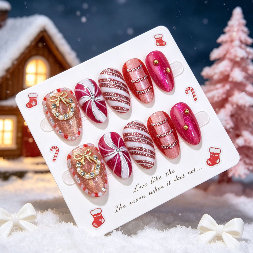 Decorative Holiday-Themed Press-On Nail Set