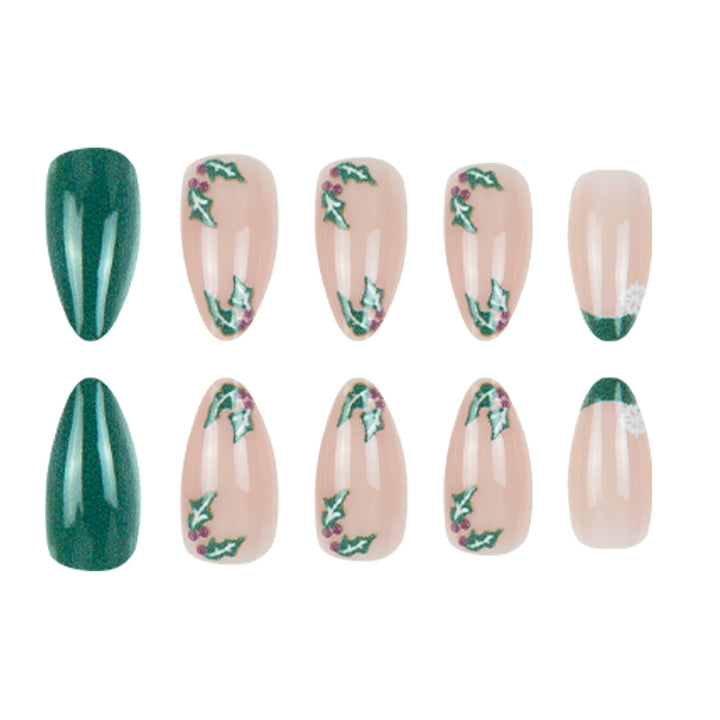 Artistic Stiletto Press-On Nails with Holiday Design Kalsten
