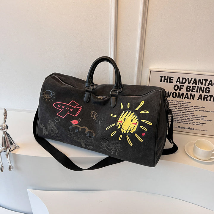 Playful Illustrated Weekend Duffle Bag Kalsten