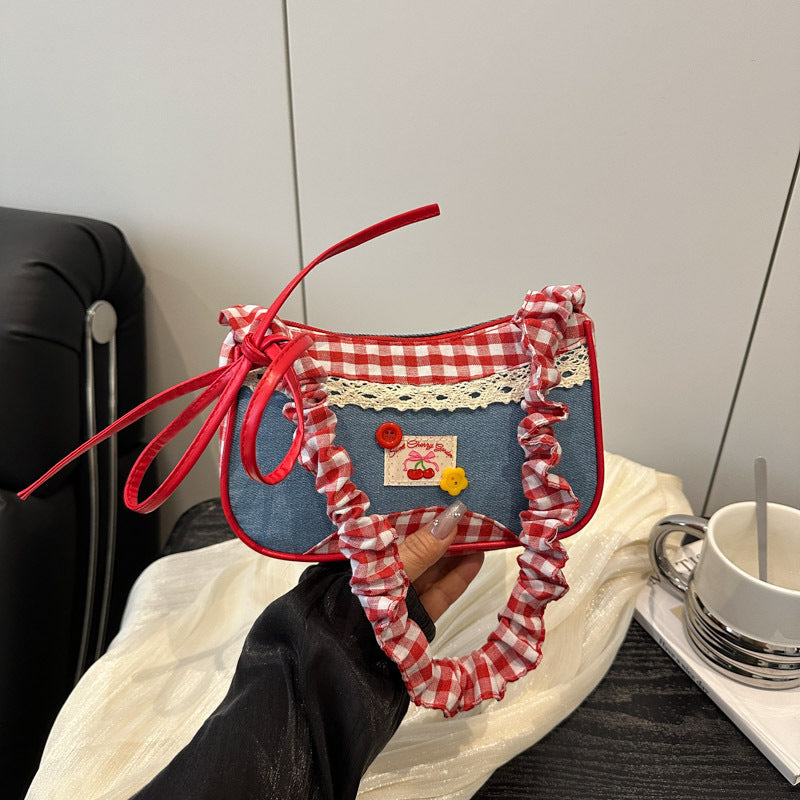 Retro Gingham Mini Crossbody Bag Kalsten