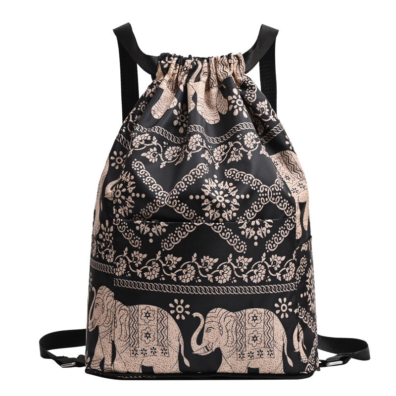 Drawstring Floral Print Backpack Kalsten