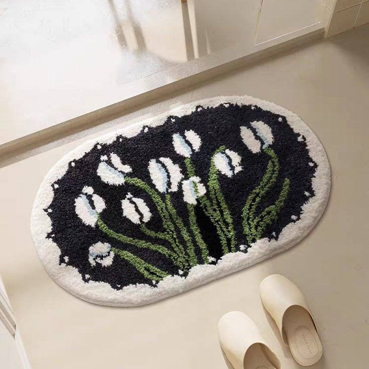 Floral Patterned Bath Mat Kalsten