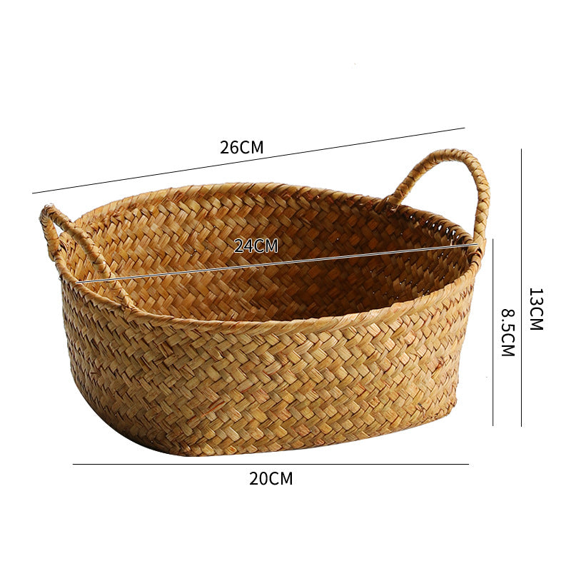 Spacious Woven Storage Basket with Ergonomic Handles Kalsten