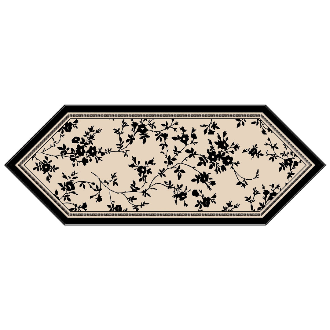 Refrigerator Top Floral Jacquard Runner with Tassel