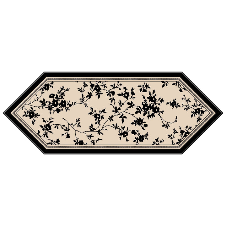 Refrigerator Top Floral Jacquard Runner with Tassel