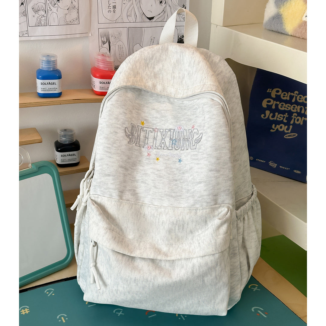 Casual Canvas Backpack with Keychain Kalsten