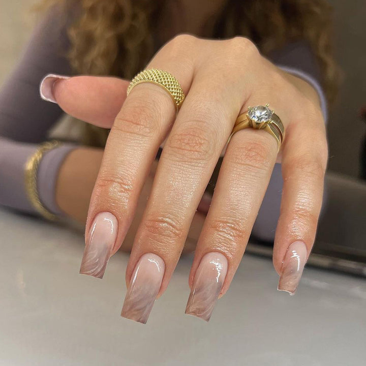 Artistic Acrylic Nails with Elegant Shine Kalsten