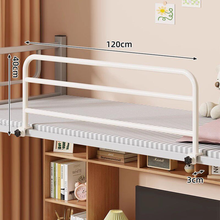 Padded Clamp-Mounted Bed Safety Rail with Fabric Panel