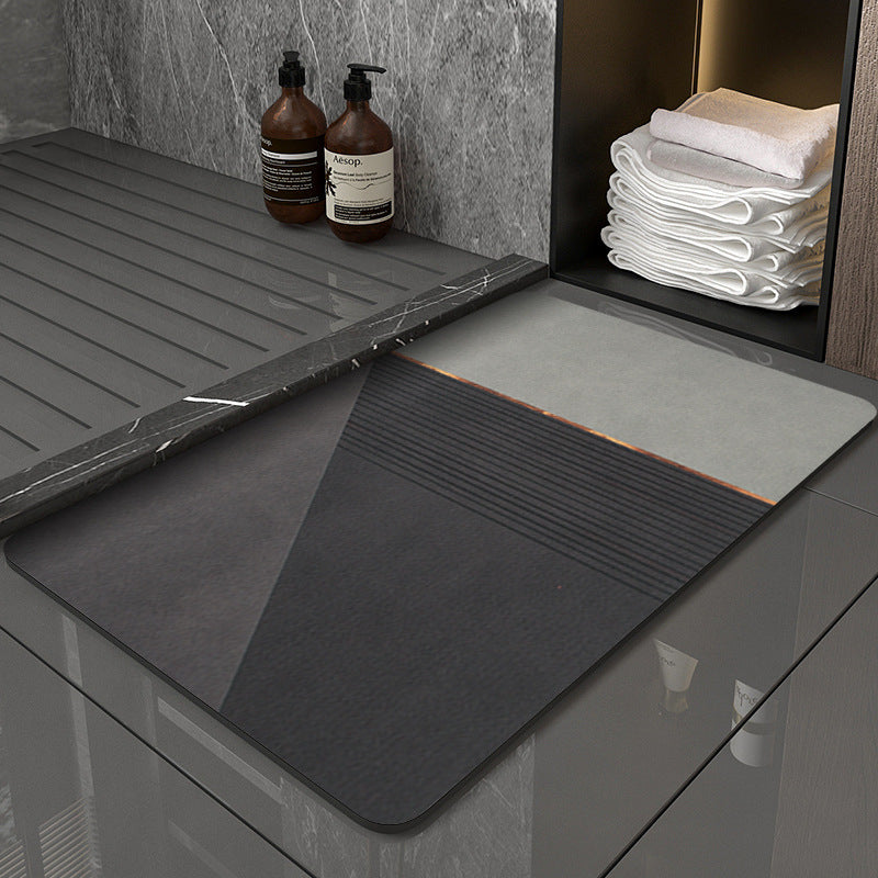 Modern Geometric Bath Mat Kalsten