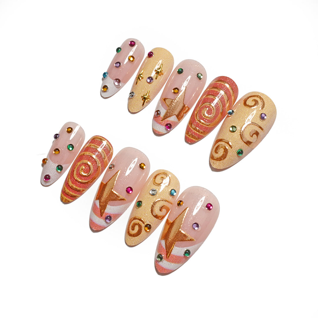 Elegant Holiday Press-On Nail Set