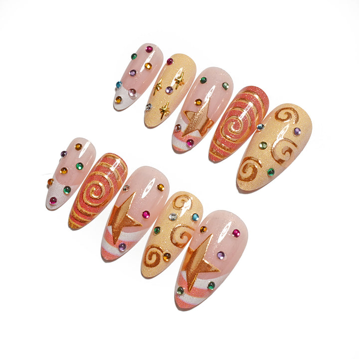 Elegant Holiday Press-On Nail Set