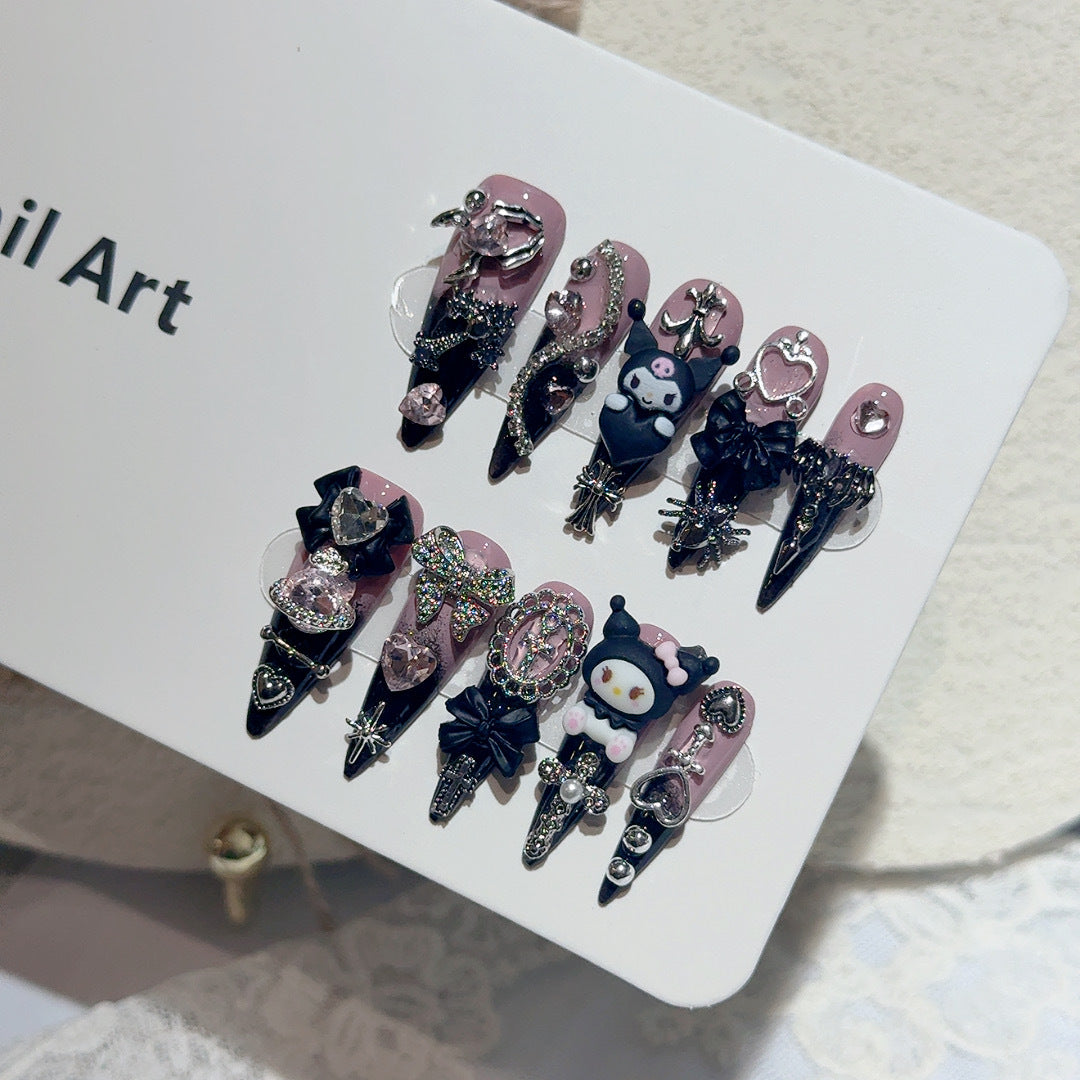 Whimsical Character-Themed Decorative Press-On Nail Set