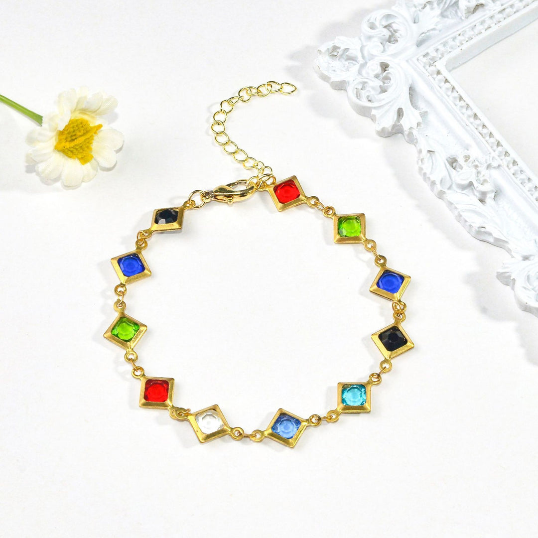 Colorful Gemstone Statement Bracelet Kalsten