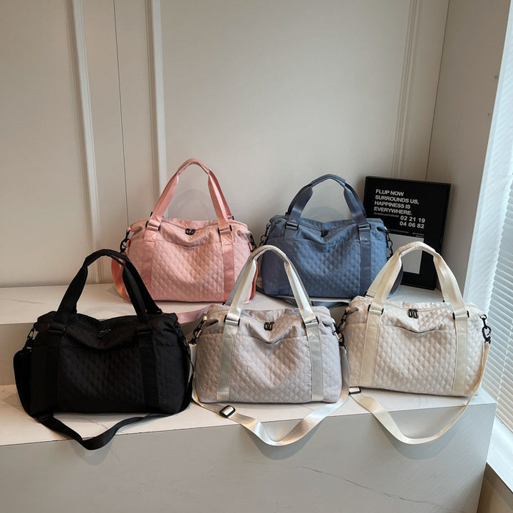 Quilted Fabric Travel Duffle Bag Kalsten