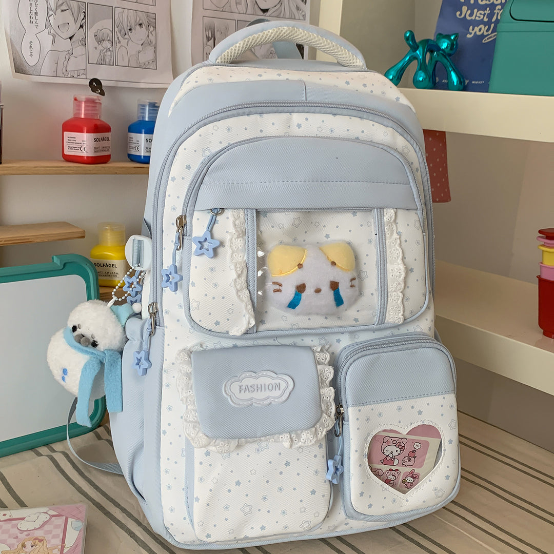 Stylish Star-Print Casual Backpack Kalsten