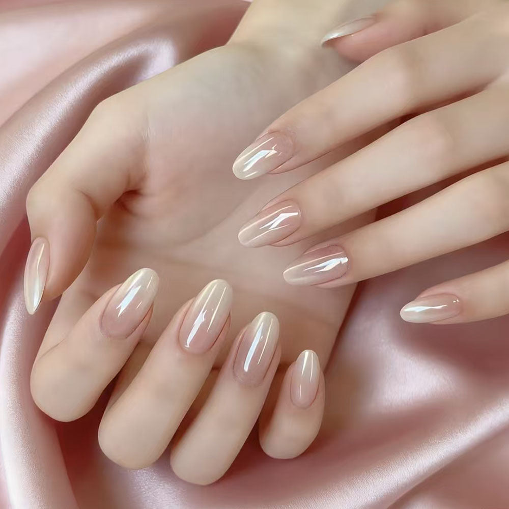 Elegant Almond-Shaped Press-On Nails  1791110648