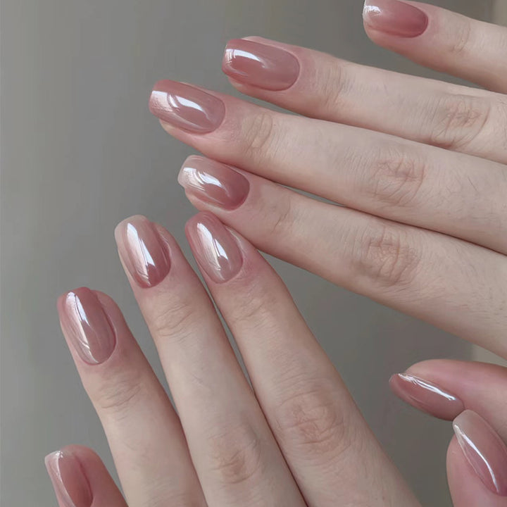 Ombre Press-On Nail Set with Natural Finish Kalsten