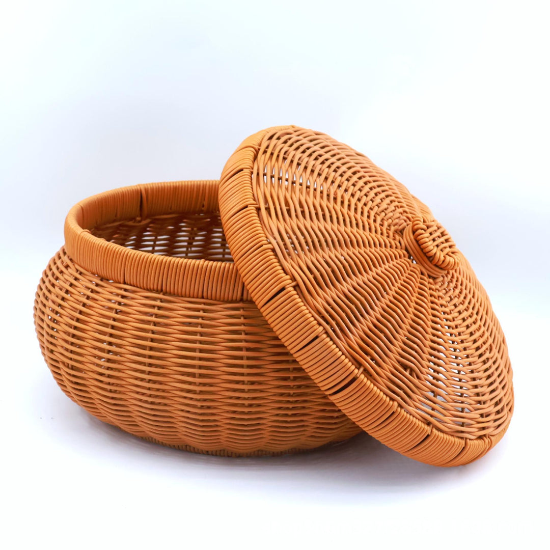Women’s Braided Basket with Removable Lid Kalsten