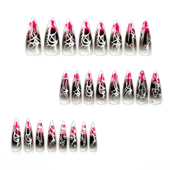 Artful stiletto nails with elegant decoration and modern accents Kalsten