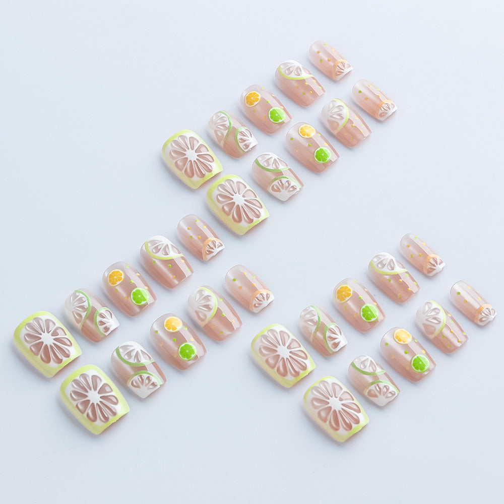 Tropical Fruit-Themed Press-On Nails Kalsten