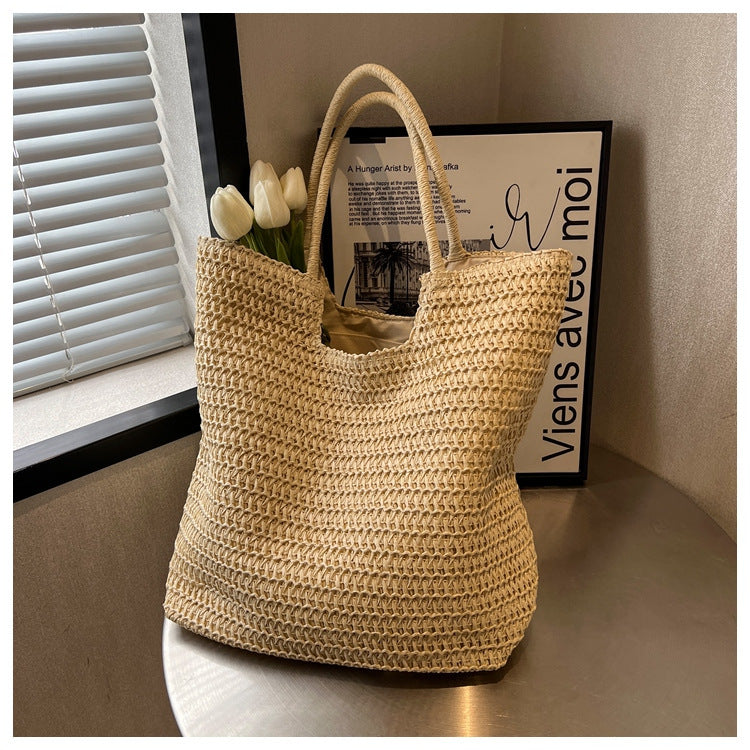Handmade ven Straw Tote Bag Kalsten