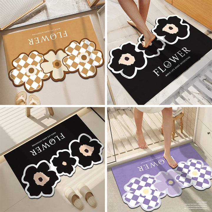 Fun Floral Themed Indoor Mat
