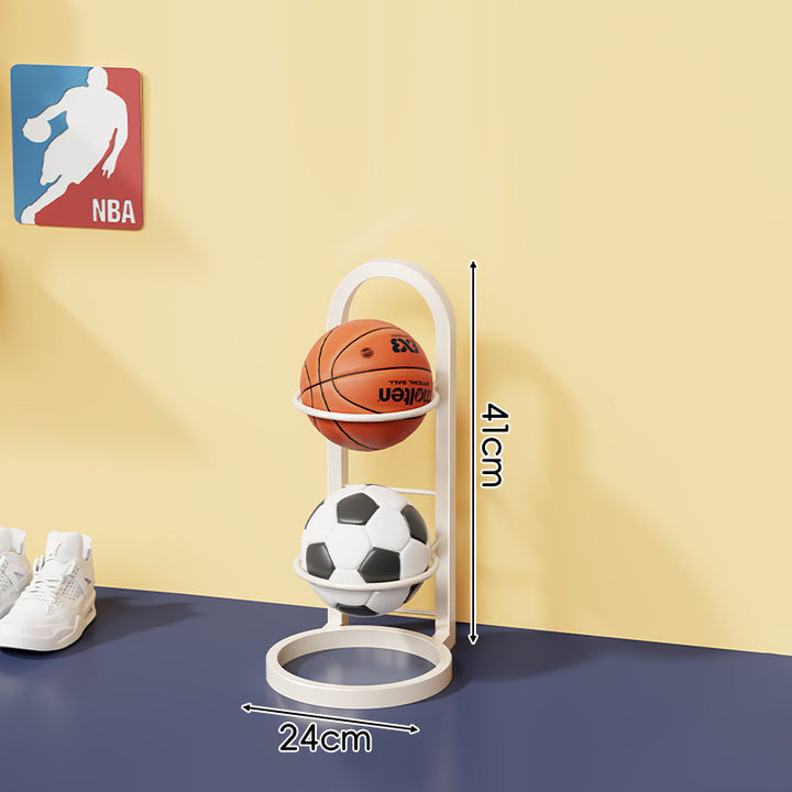 Multi-Tier Vertical Sports Ball Storage Rack with Wall-Mount Option