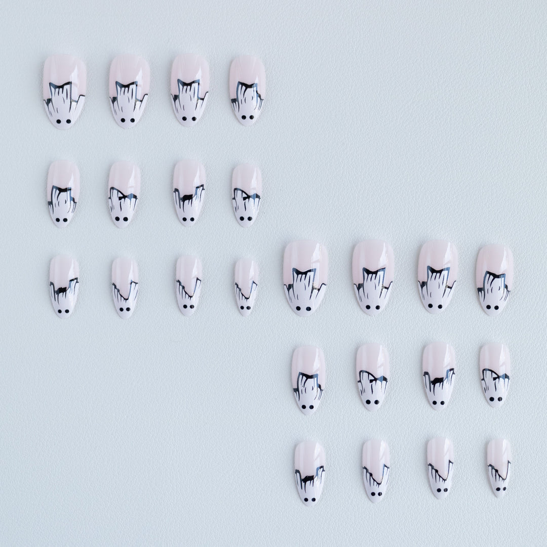 Ghost-Themed Nail Art Set