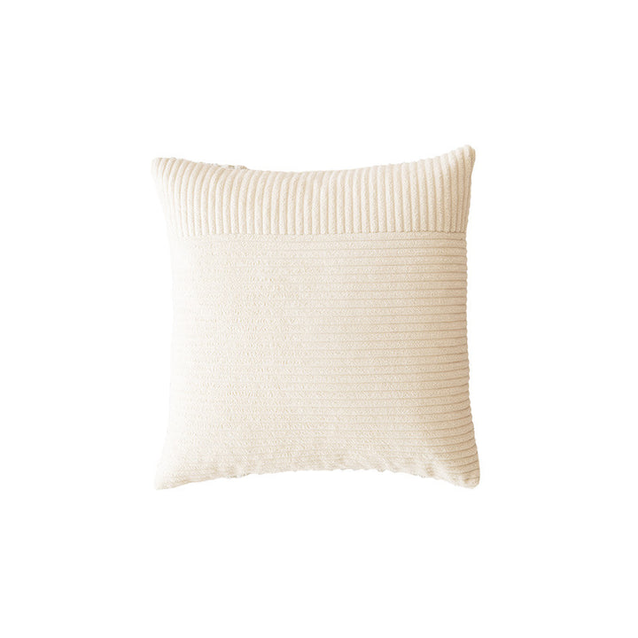 Textured Ribbed Square Decorative Throw Pillow with Removable Cover