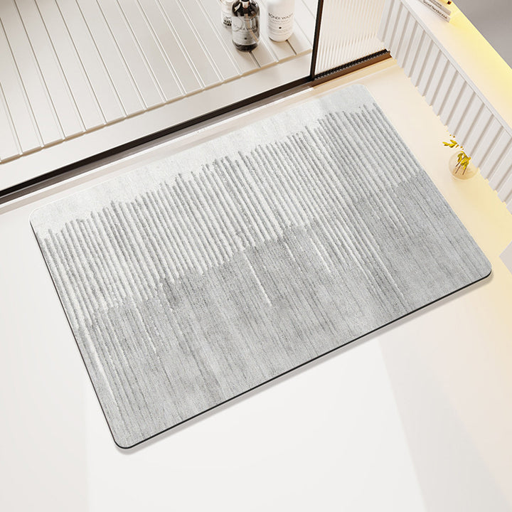 Plush Geometric Bath Mat Kalsten