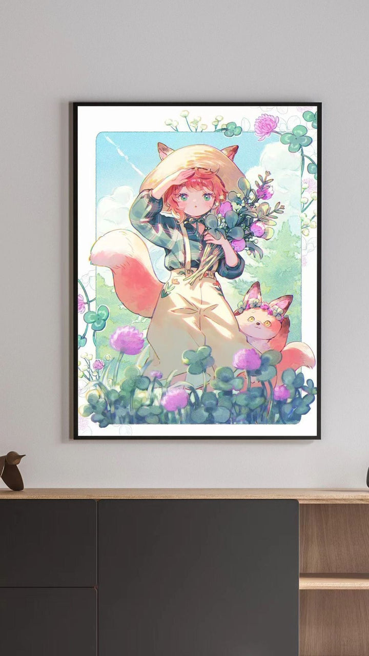 Illustrated Fantasy Character Canvas Art Print Kalsten