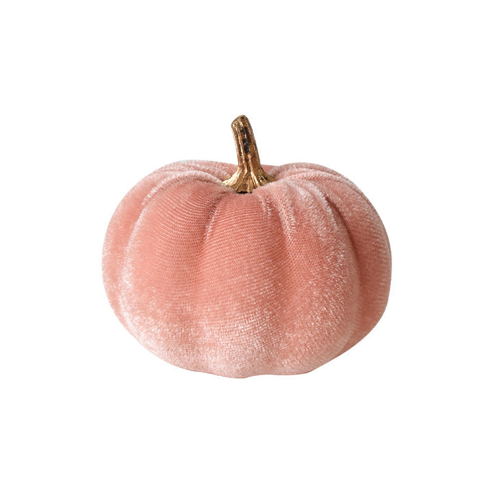 Samth Pumpkin Decoration Figure with Gold-colored Stem