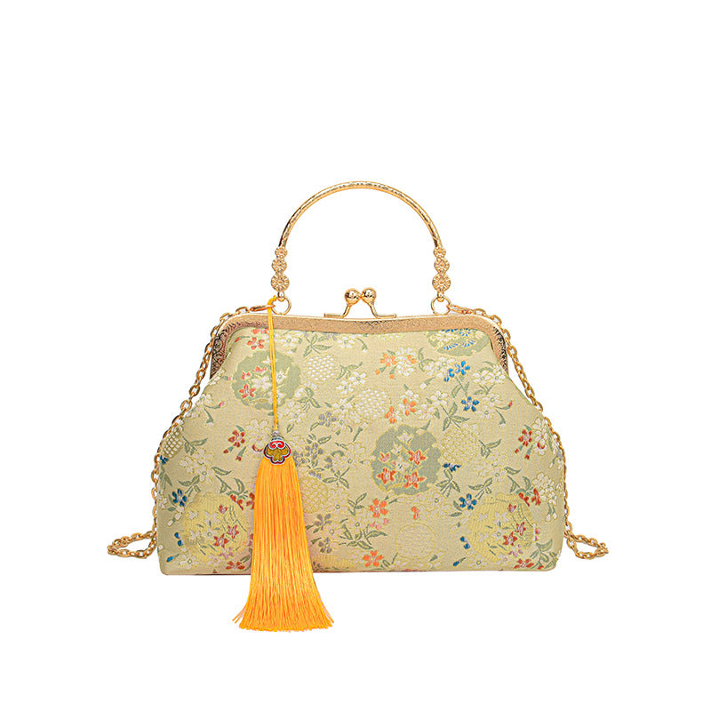 Floral Embroidered Evening Clutch