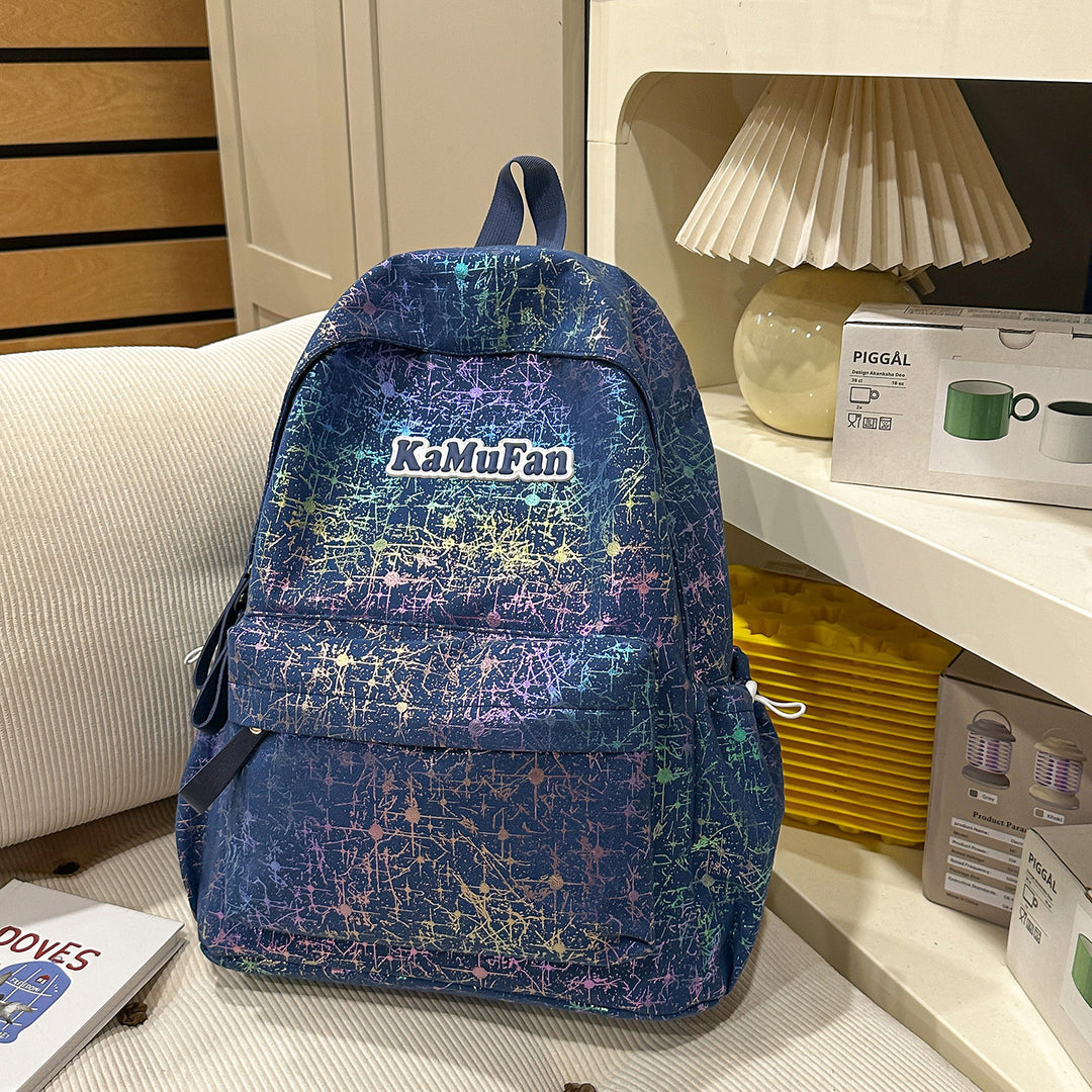 Trendy Casual Backpack with Keychain Kalsten
