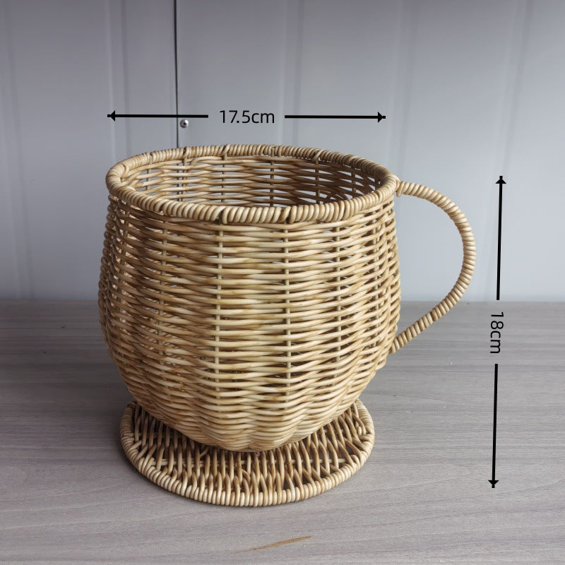 Handcrafted Natural Wicker Planter Kalsten