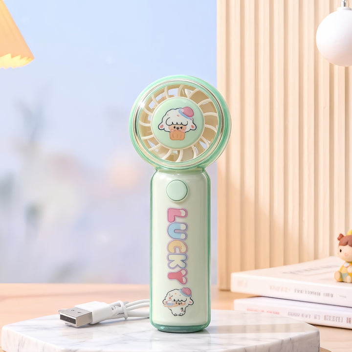 Ladies Portable Hand Fan with Cute Animal Design Kalsten