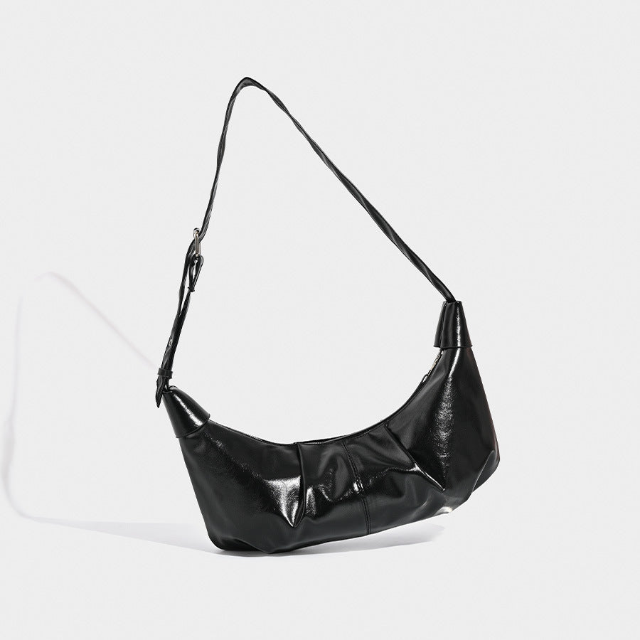 Elegant Pleated Leather Shoulder Bag